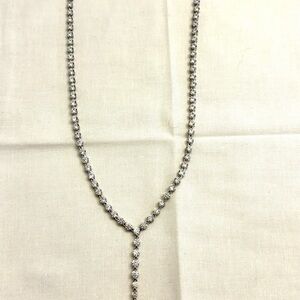 Melinda Maria She’s an Icon Lariat Tennis Necklace silver